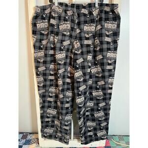 Big Dogs men's 4X jogger pj lounger pants black gray procrastionation